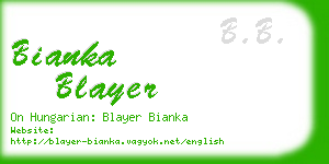 bianka blayer business card